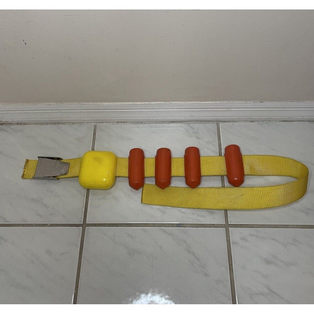 Vintage AQUA CRAFT 12 LB Pounds Scuba Diving Belt Rubber Coated Lead Weights